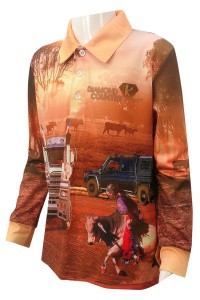 Full-piece sublimation sublimation Polo shirts made in large quantities, color-contrasting flat machine collar, Australia equestrian industry P1320